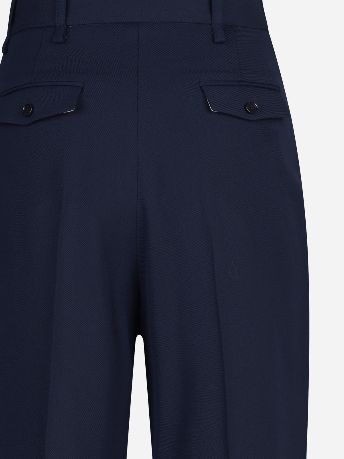 Pantaloni in gabardina fluida blu - dettaglio del prodotto
