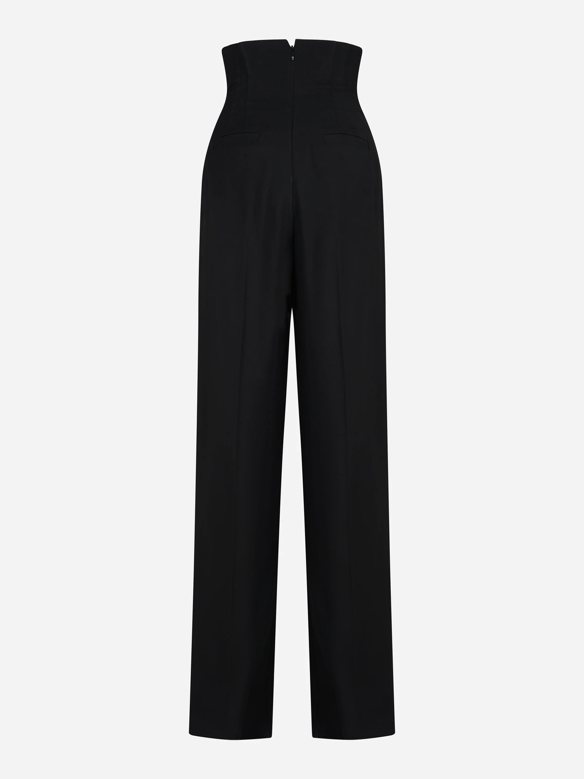 Pantalone bustier in gabardina fluida nero - dettaglio del prodotto