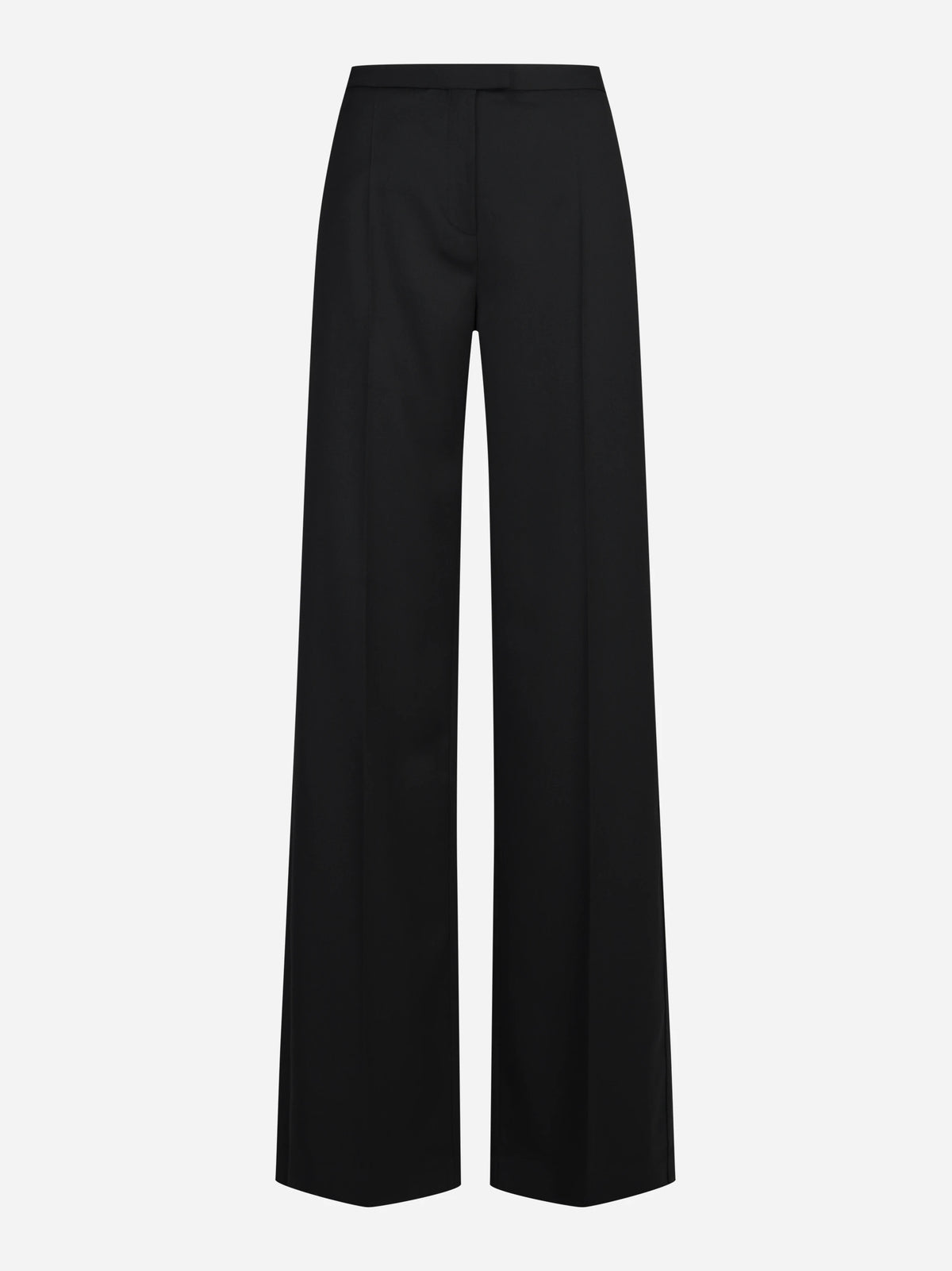 Pantaloni ampi in gabardina neri - vista frontale
