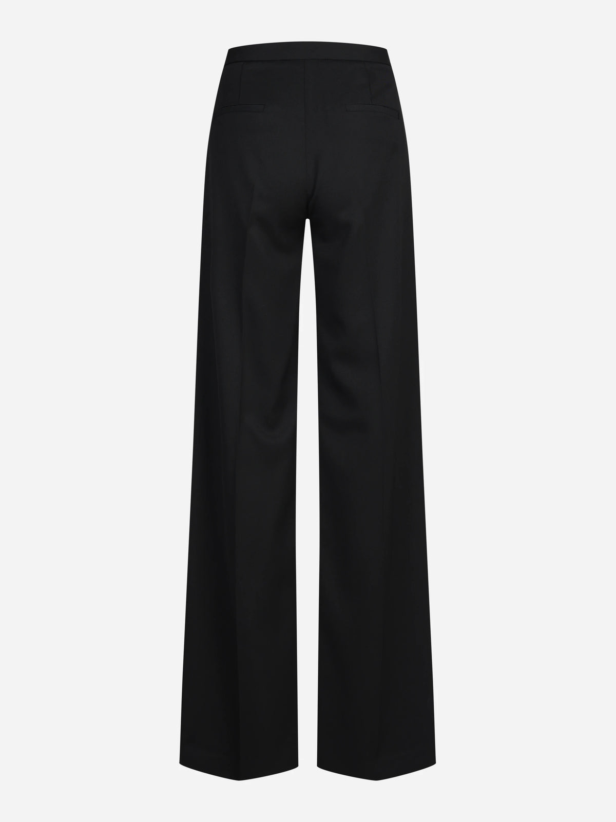 Pantaloni ampi in gabardina neri - vista posteriore