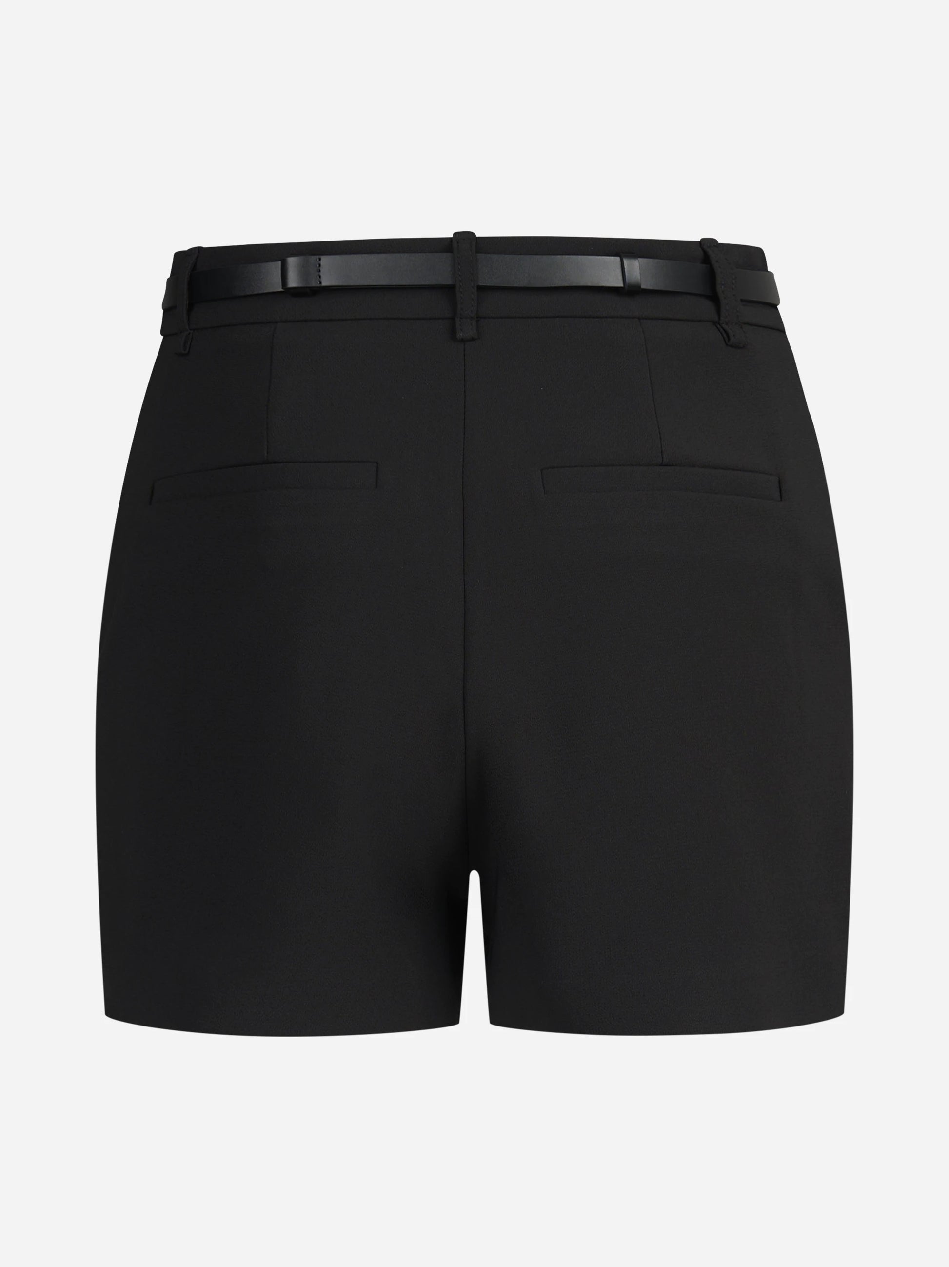 Shorts in crêpe leggero con cintura neri - vista posteriore