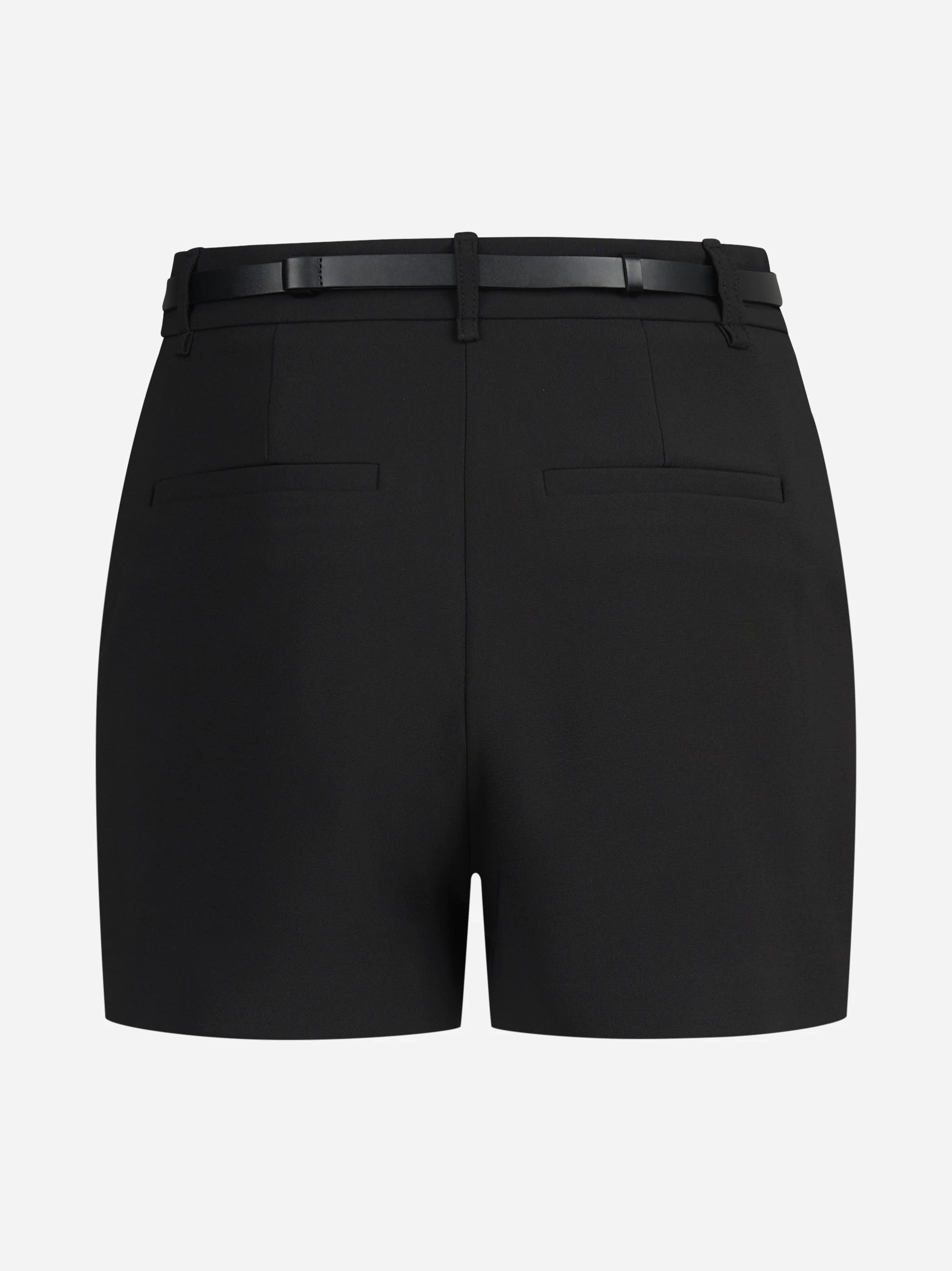 Shorts in crêpe leggero con cintura neri - vista posteriore