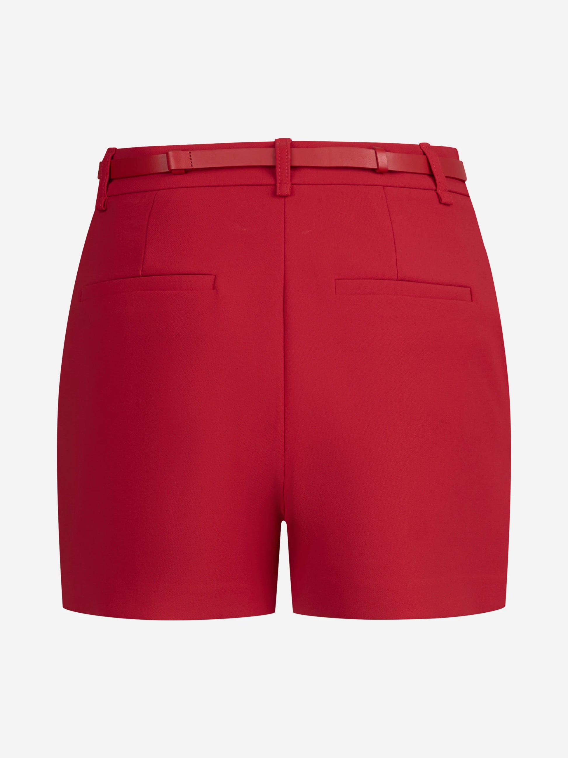 Shorts in crêpe leggero con cintura rossi - vista posteriore