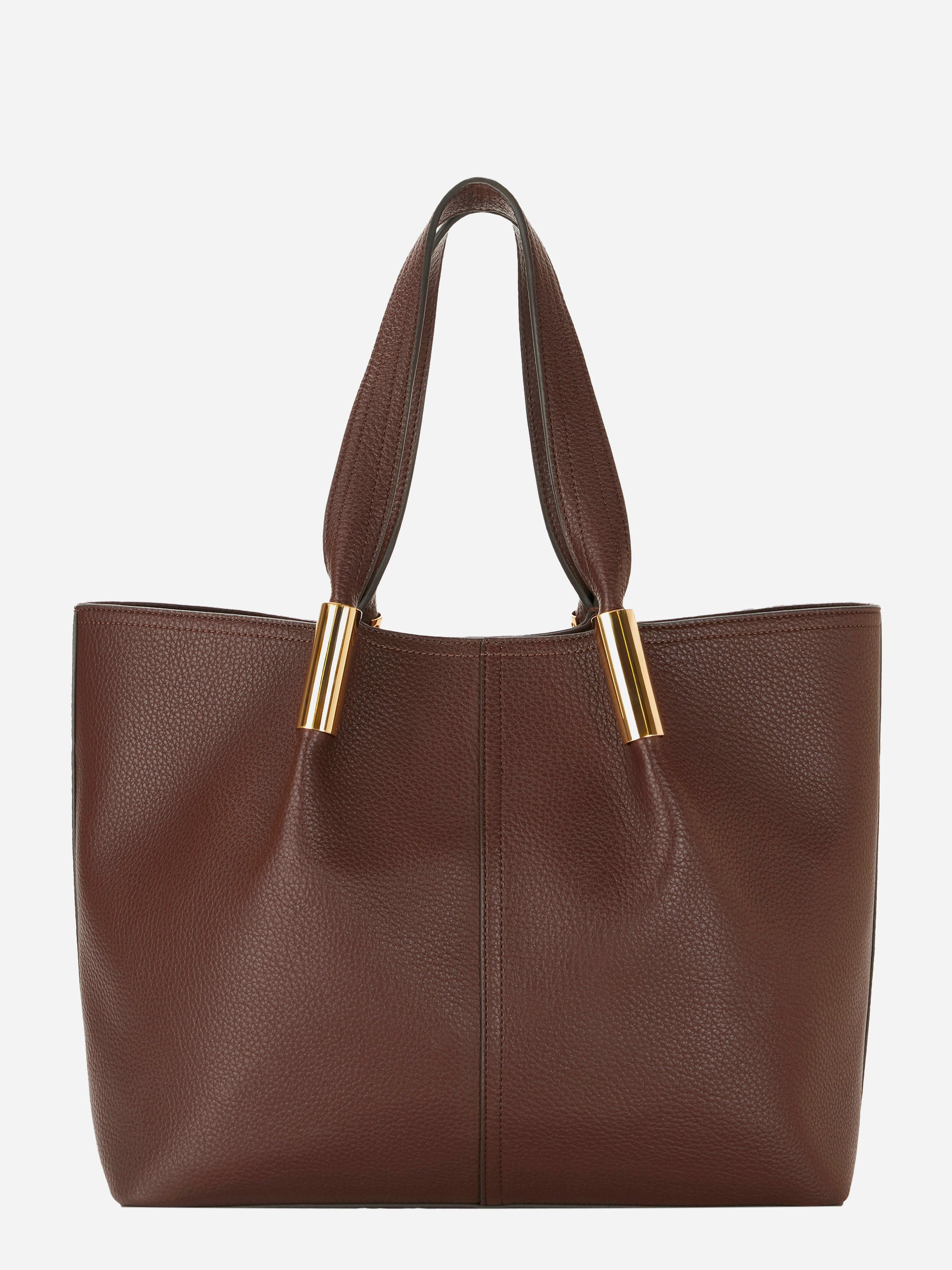 Borsa Elisabetta Franchi grande con manici tubolari e dettaglio dorato - retro