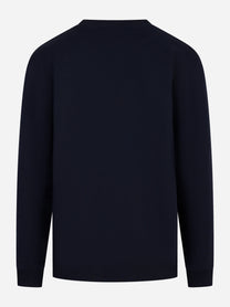 Felpa minimal con logo D tono su tono DONDUP retro