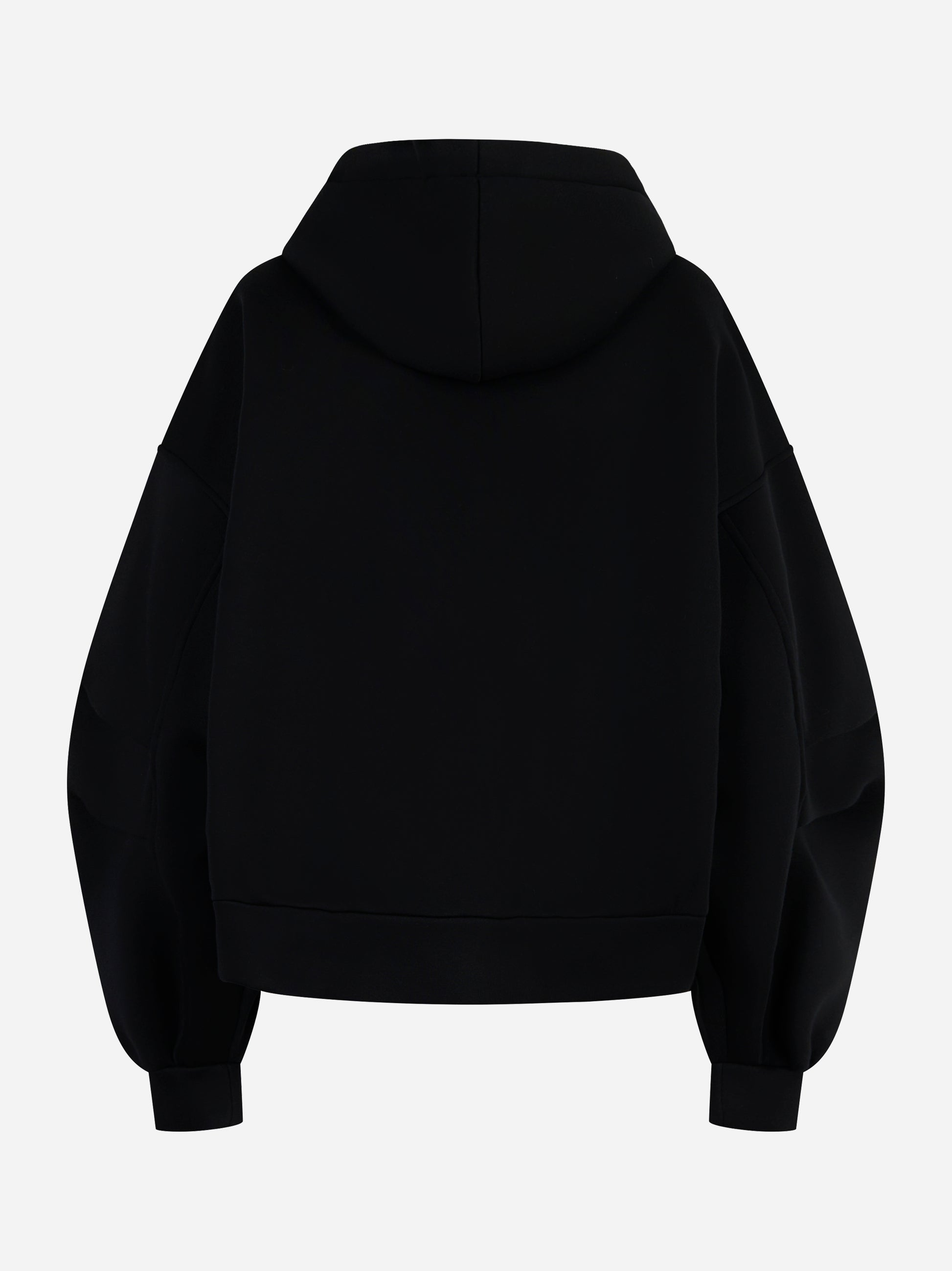 Felpa oversize nera in modal con cappuccio Dondup retro