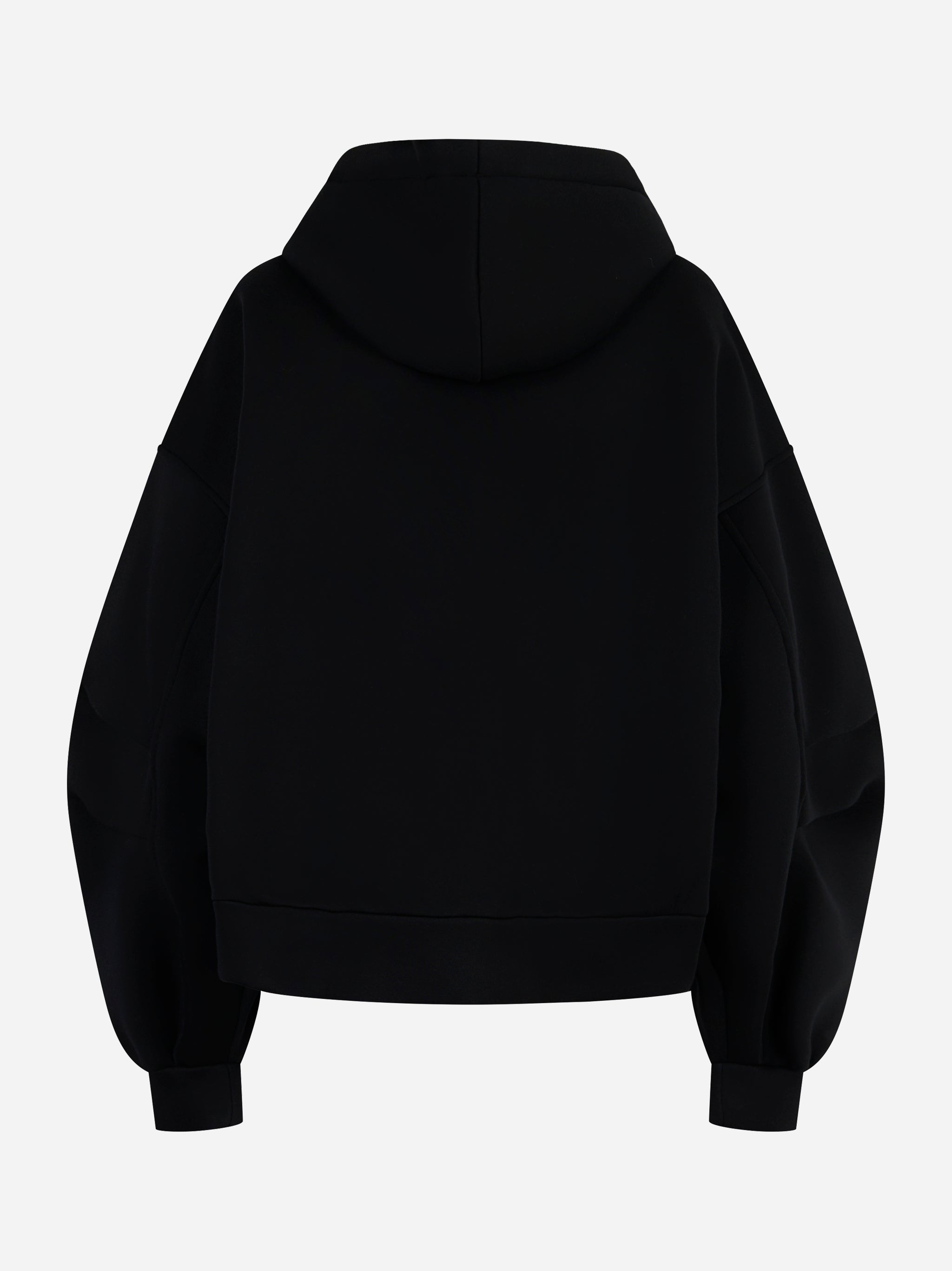 Felpa oversize nera in modal con cappuccio Dondup retro