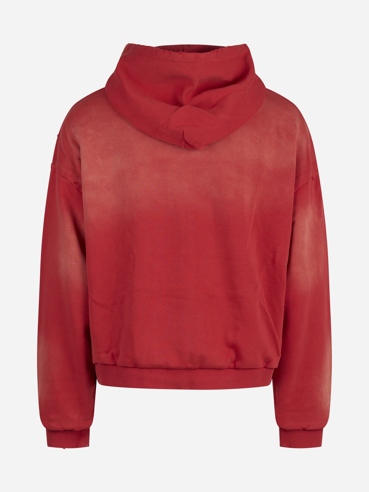 Felpa zip-up Distressed rossa - vista posteriore