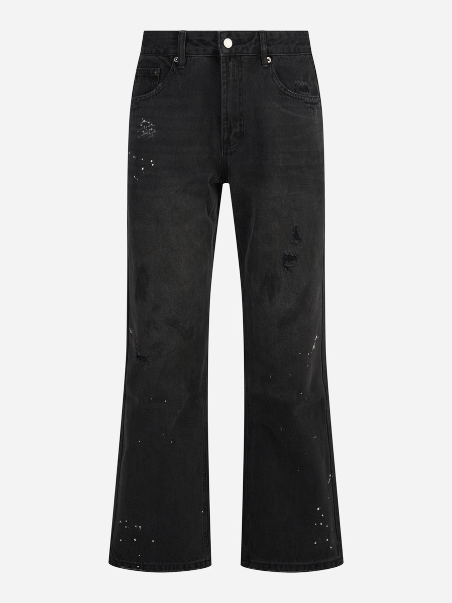 Jeans Monet Paint in denim nero - vista frontale