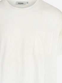 T-shirt Weathered Pocket bianca - dettaglio del capo