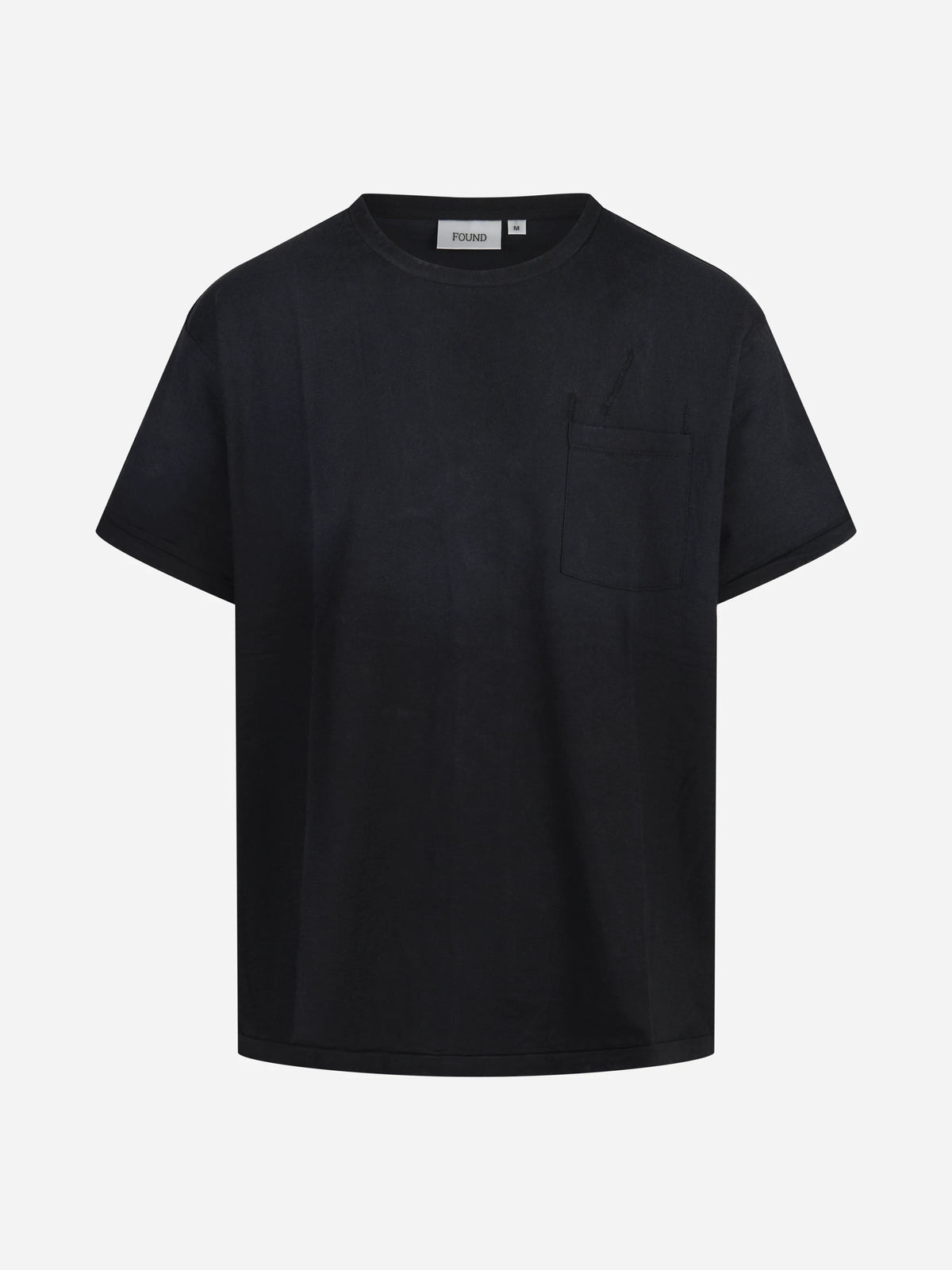T-shirt Weathered Pocket nera - vista frontale
