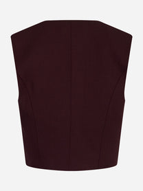 Gilet sartoriale bordeaux Elisabetta Franchi - retro