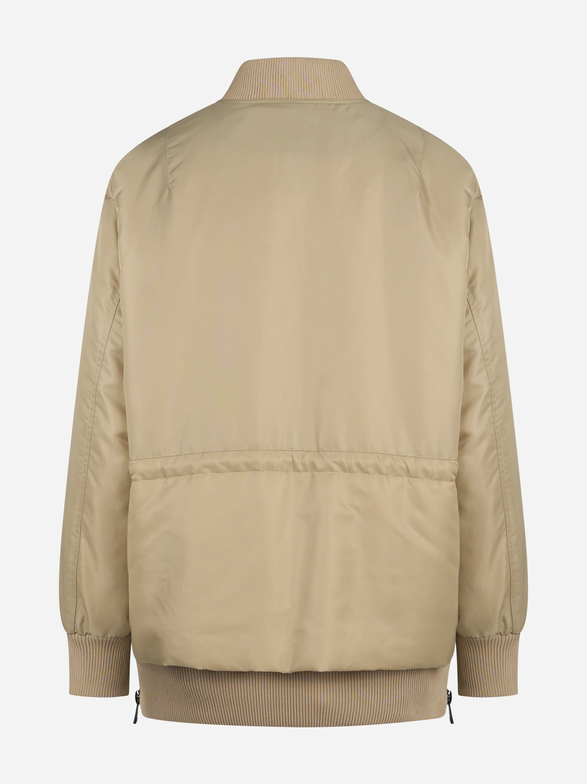 Bomber oversize tecnico beige con interno removibile - vista posteriore