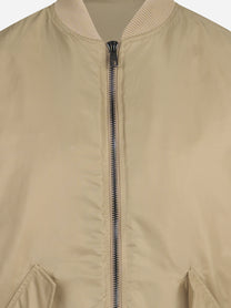 Bomber oversize tecnico beige con interno removibile - dettaglio del prodotto
