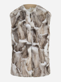 Bomber oversize tecnico beige con interno removibile - vista laterale