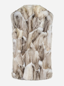 Bomber oversize tecnico beige con interno removibile - dettaglio del tessuto