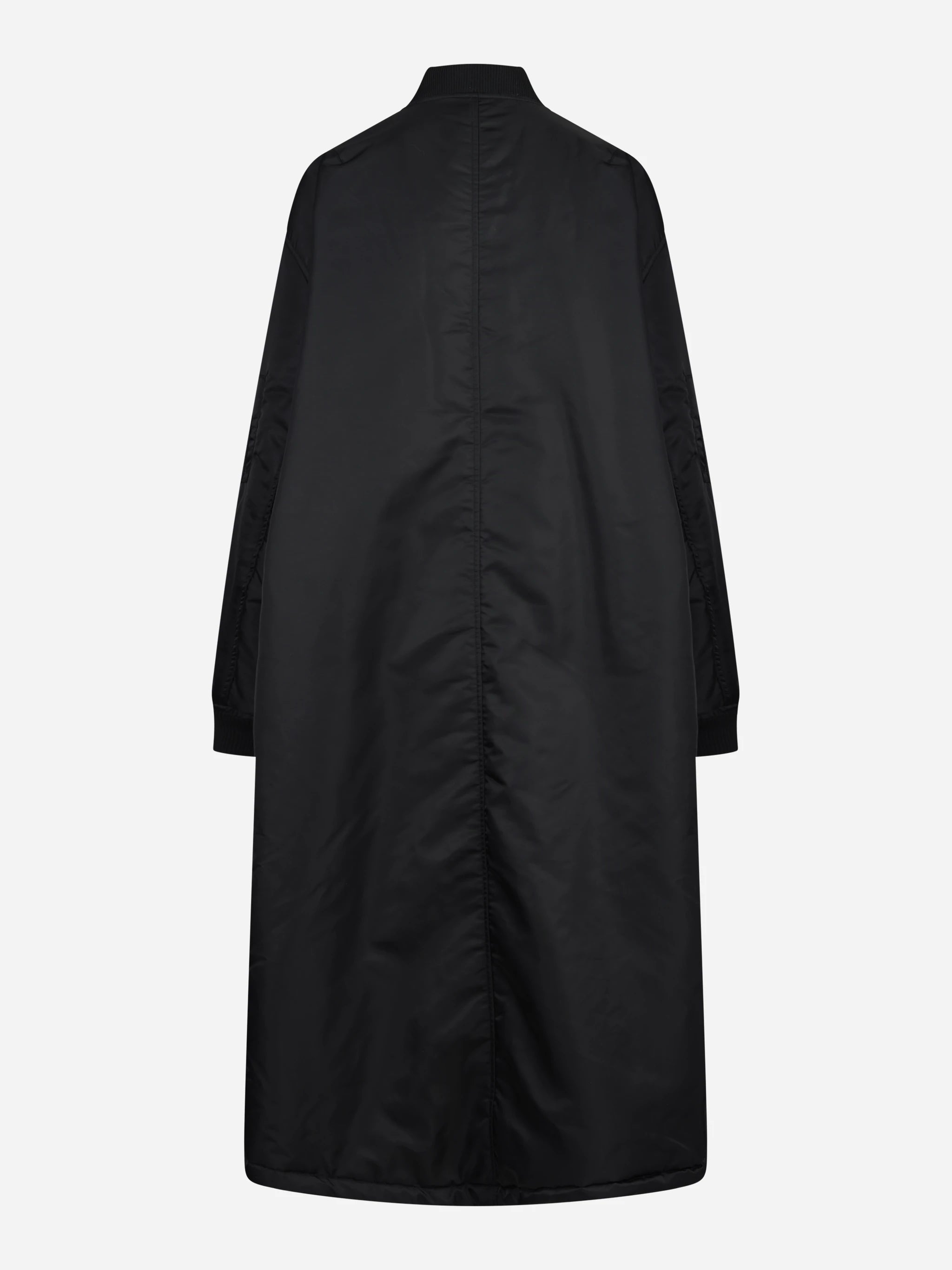 Bomber lungo tecnico nero - vista posteriore
