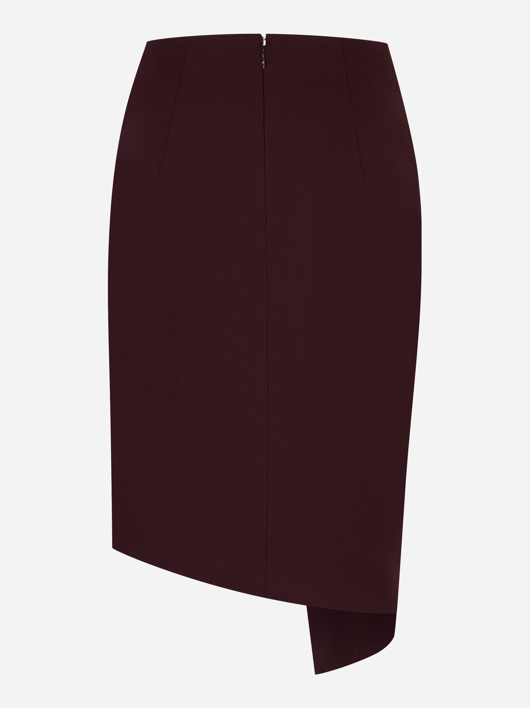 Gonna nera in crepe con dettaglio gioiello Elisabetta Franchi - retro