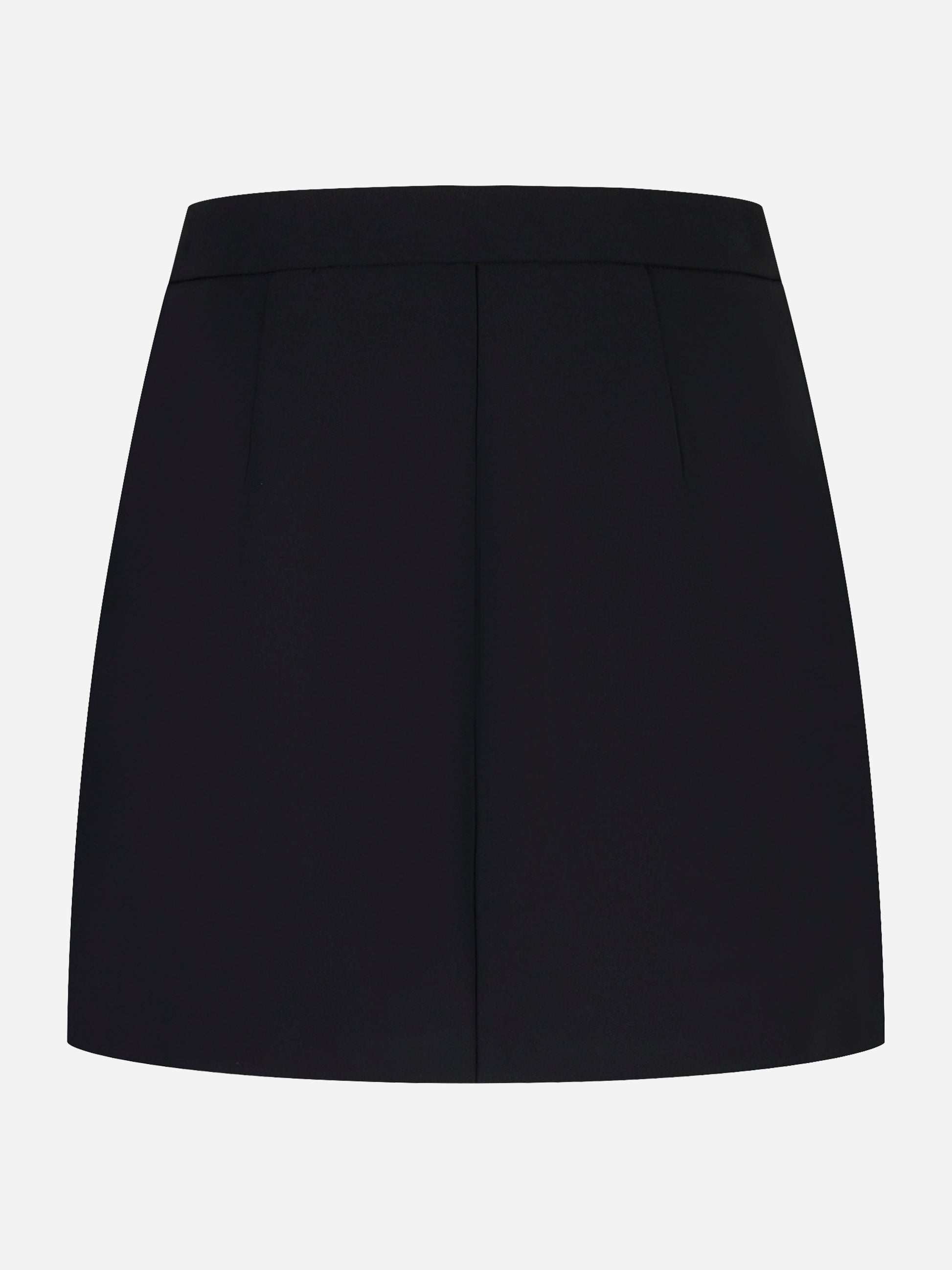 Minigonna nera in doppio crêpe con linea pulita sul retro – Elisabetta Franchi