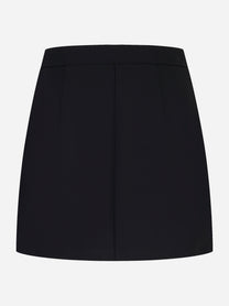 Minigonna nera in doppio crêpe con linea pulita sul retro – Elisabetta Franchi