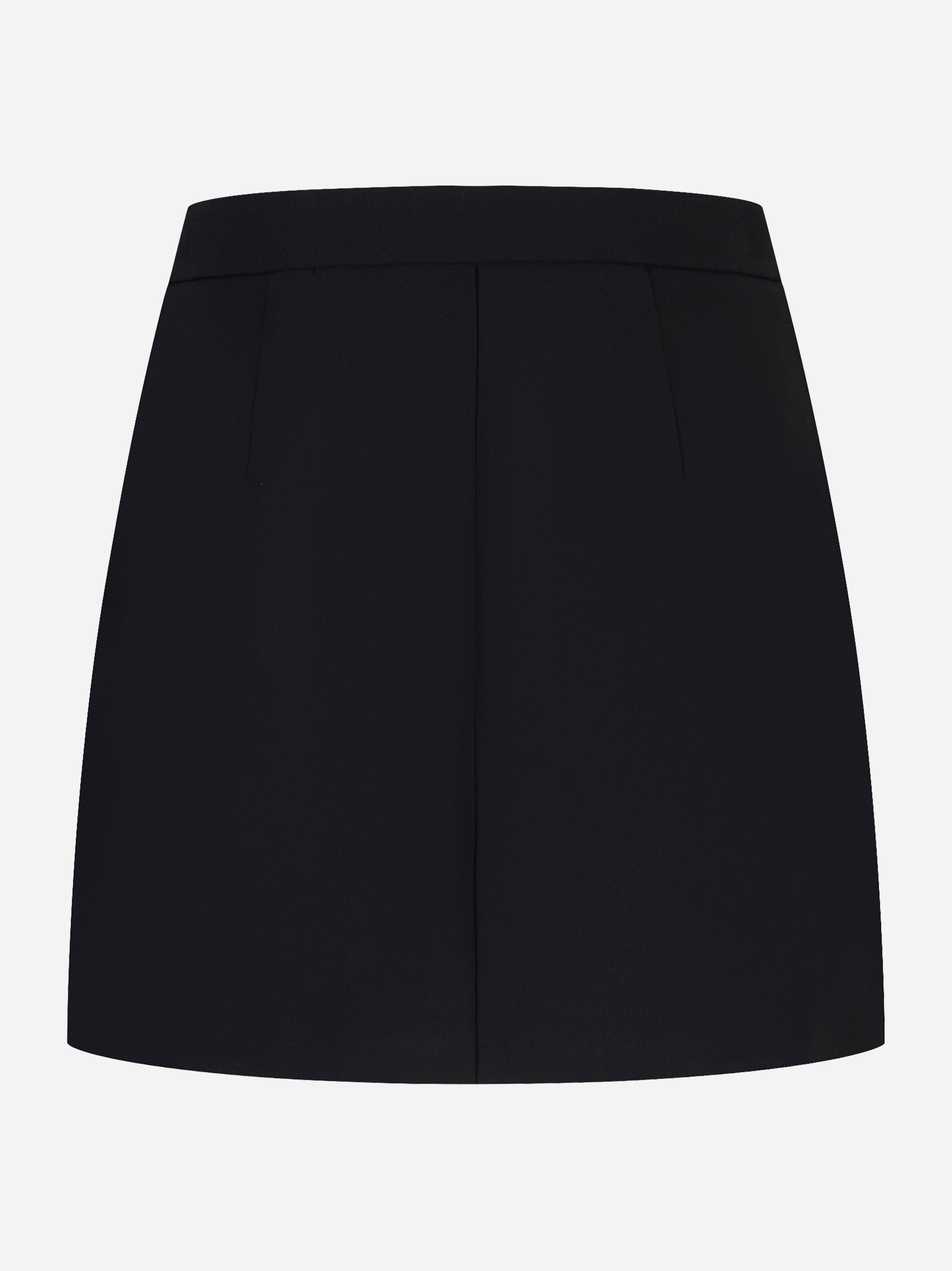 Minigonna nera in doppio crêpe con linea pulita sul retro – Elisabetta Franchi