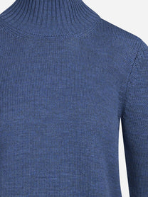 Lupetto in lana vergine blu - dettaglio del prodotto
