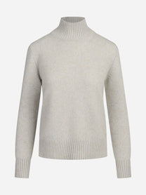 Lupetto in cashmere beige - vista frontale