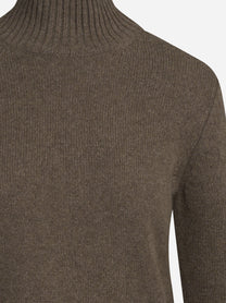 Lupetto in cashmere marrone - dettaglio del prodotto