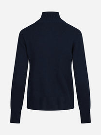 Lupetto in cashmere blu - vista posteriore
