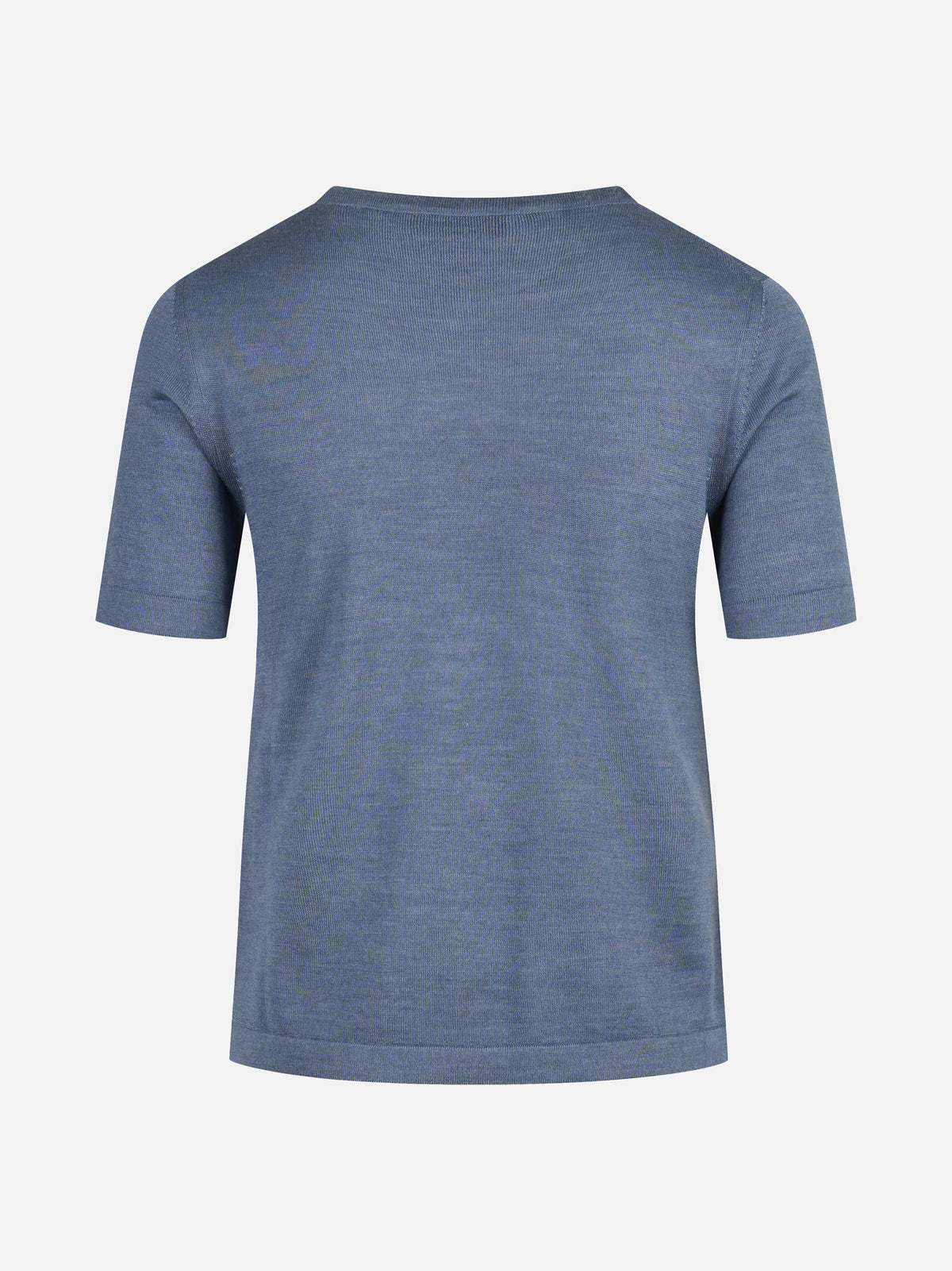 Maglia girocollo in lana e seta azzurro - dettaglio del prodotto