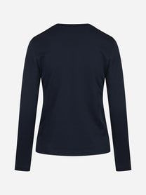 Maglia girocollo con dettaglio luminoso blu - vista posteriore