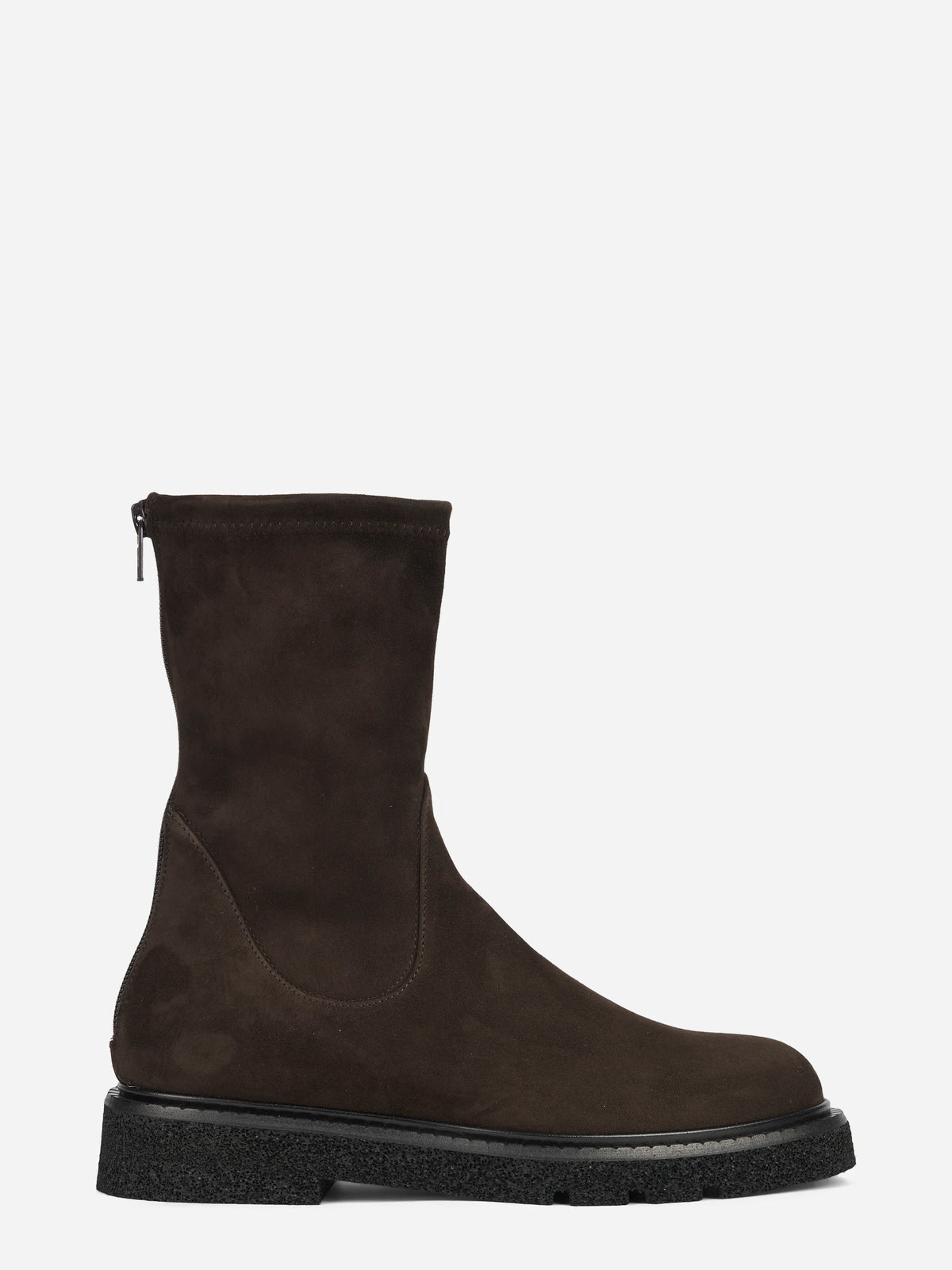 Stivaletto Krisalyn in suede marrone - vista laterale