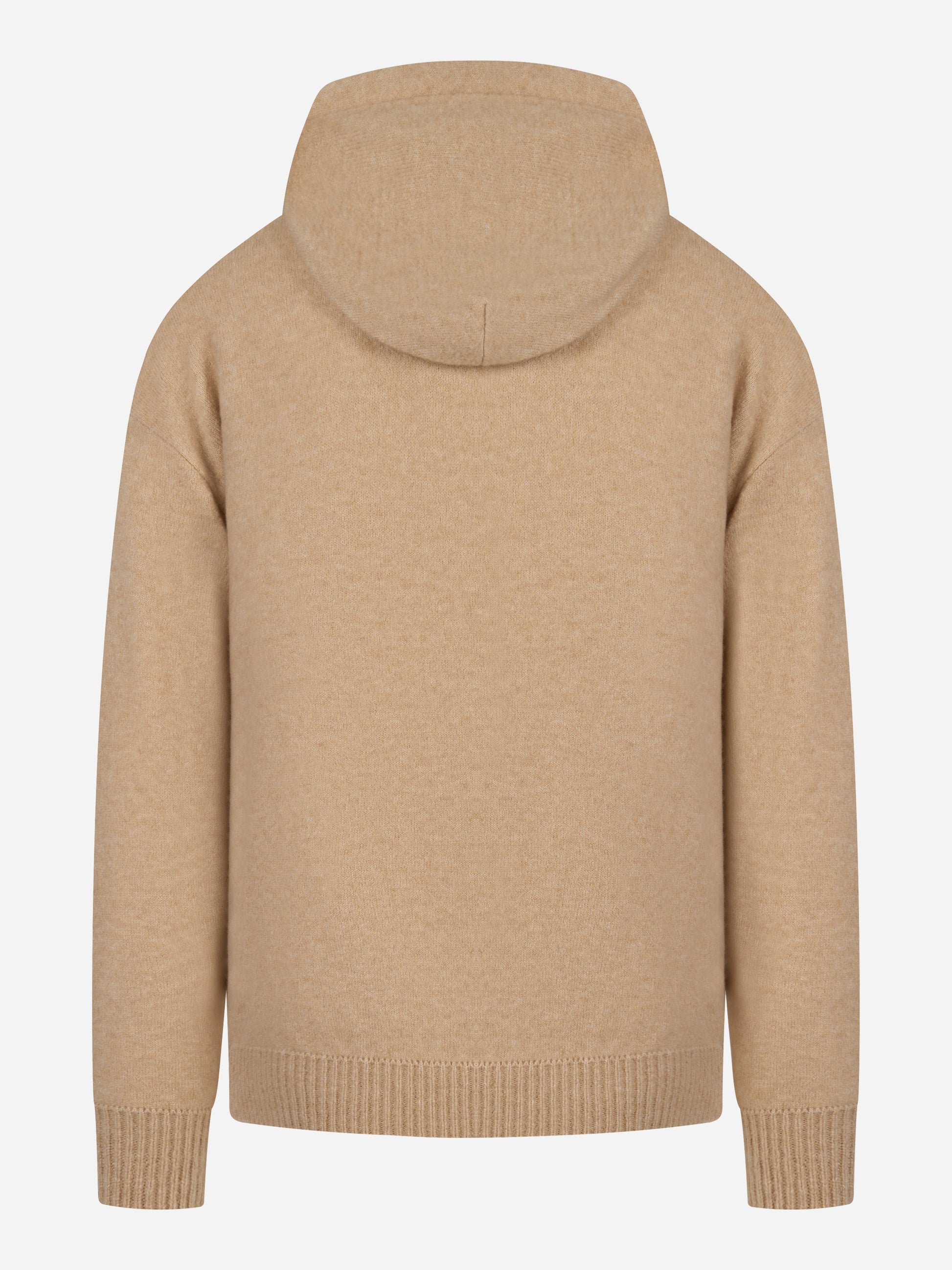 Hoodie in cashmere e seta beige LANEUS retro