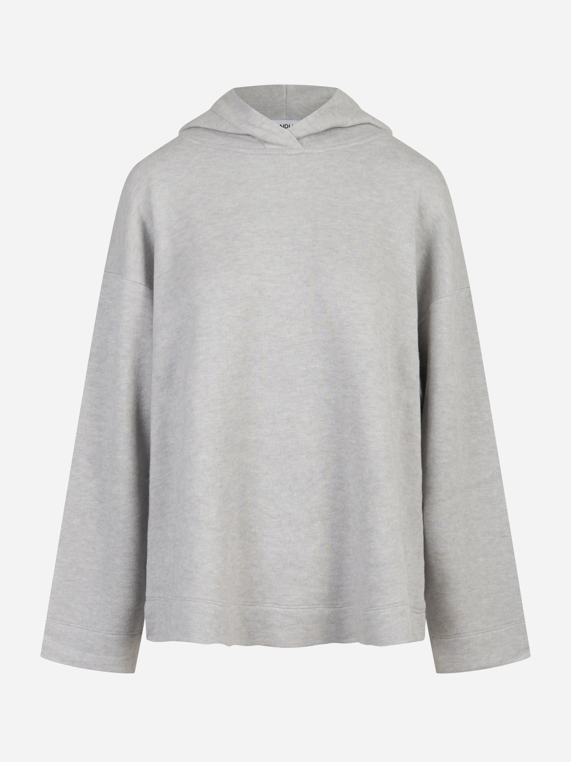Hoodie oversize grigio melange DONDUP con cappuccio – vista frontale