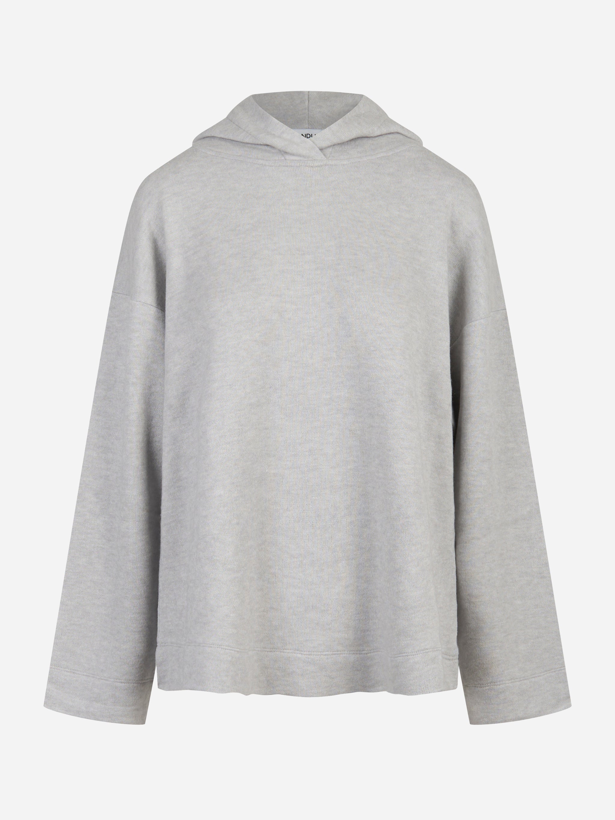Hoodie oversize grigio melange DONDUP con cappuccio – vista frontale