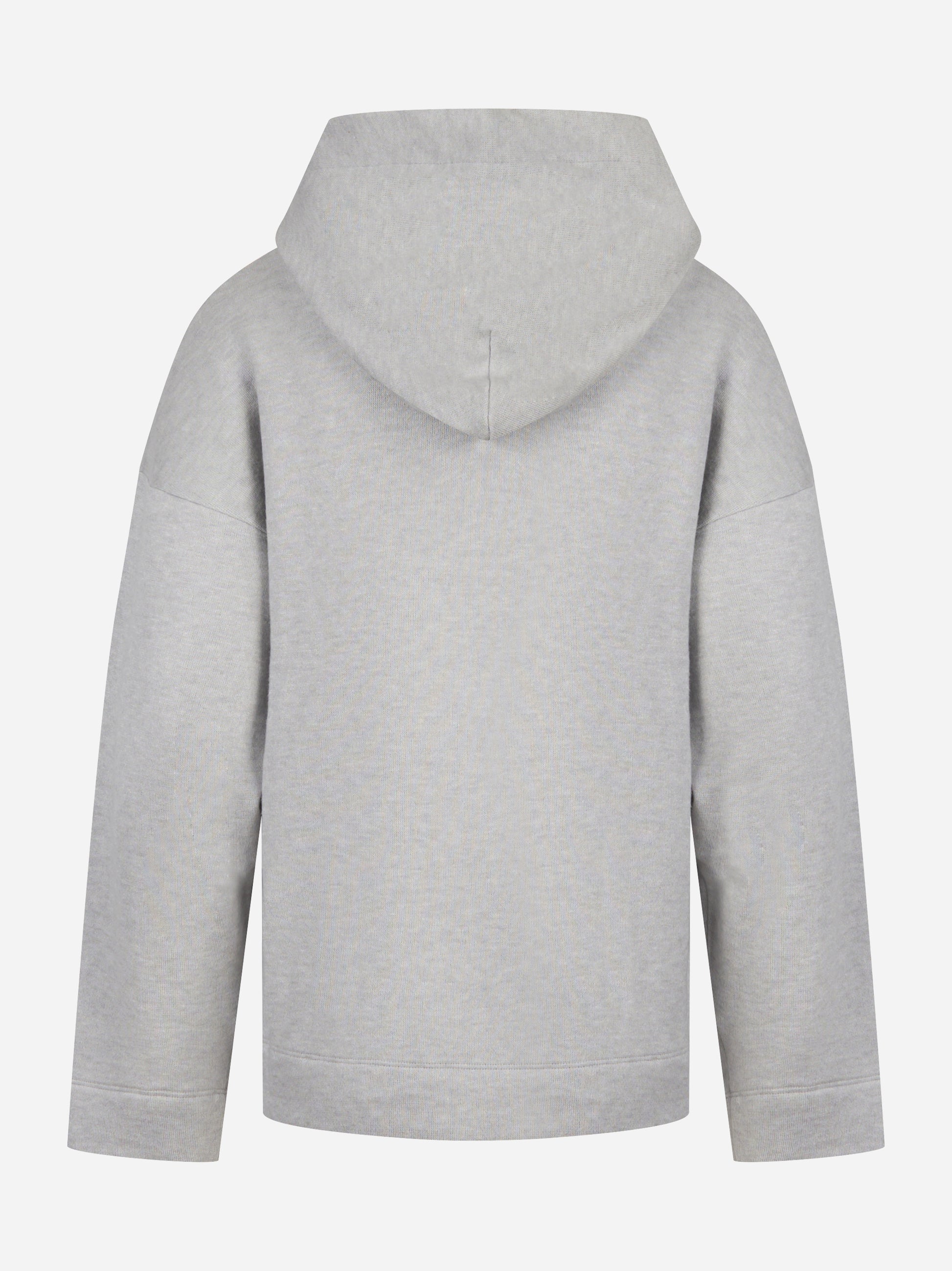Hoodie oversize grigio melange DONDUP con cappuccio – vista posteriore