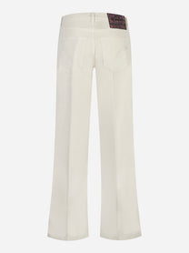Jeans bianchi modello Jacklyn con patch Dondup retro