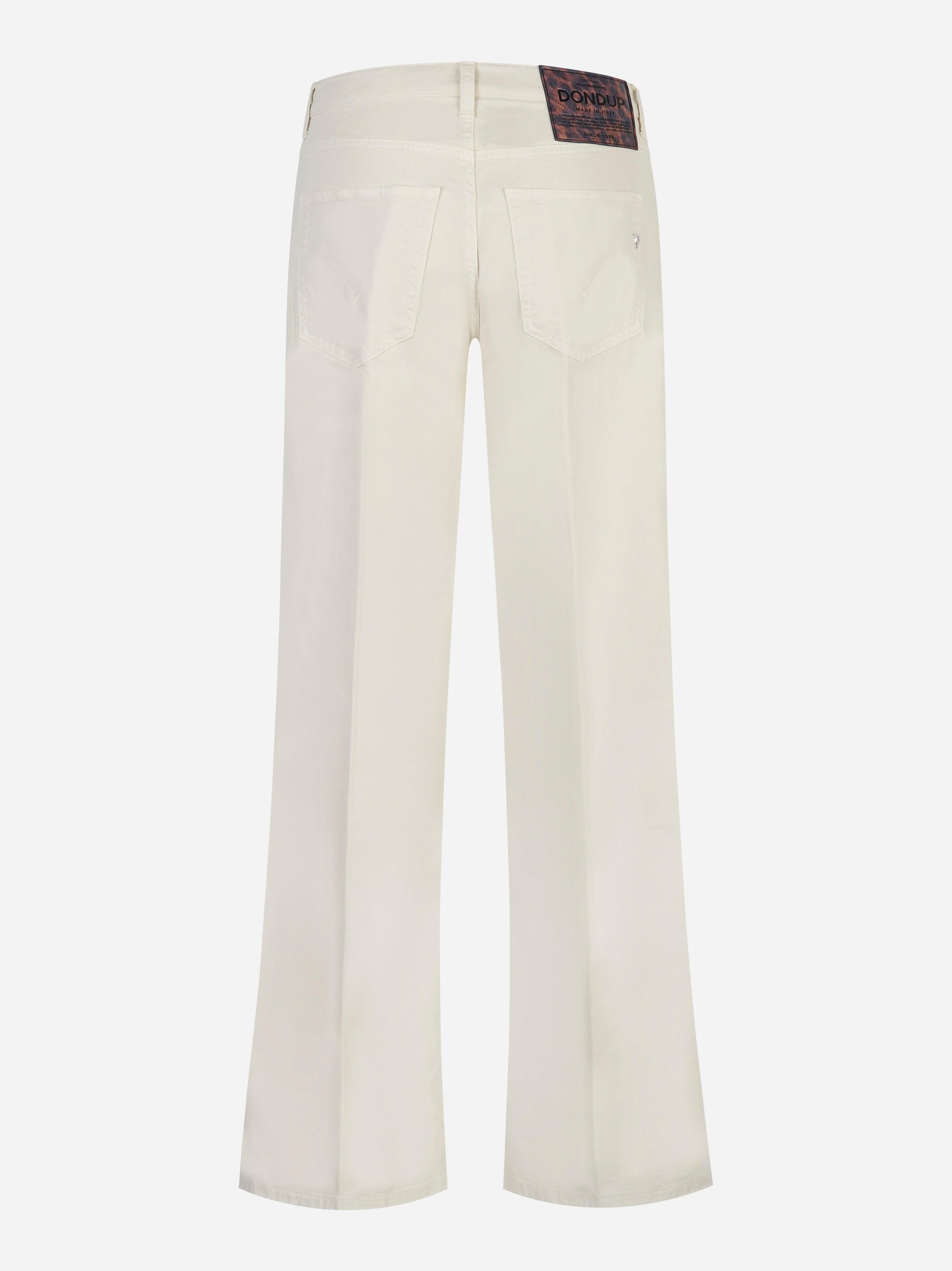 Jeans bianchi modello Jacklyn con patch Dondup retro