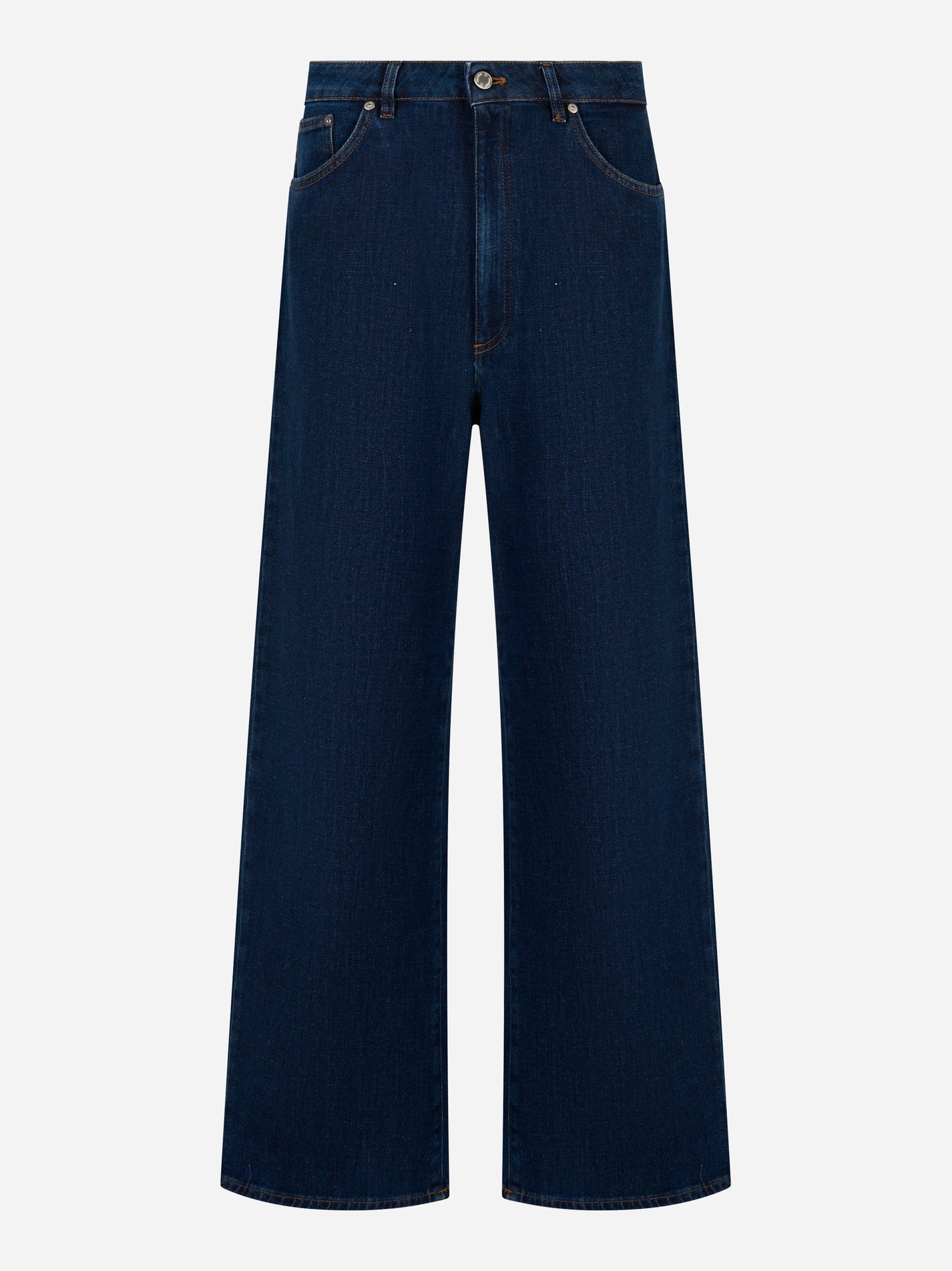Jeans in denim blu scuro modello loose fit PT TORINO - vista frontale