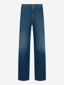 Jeans loose fit in denim blu da uomo PT Torino, vista frontale