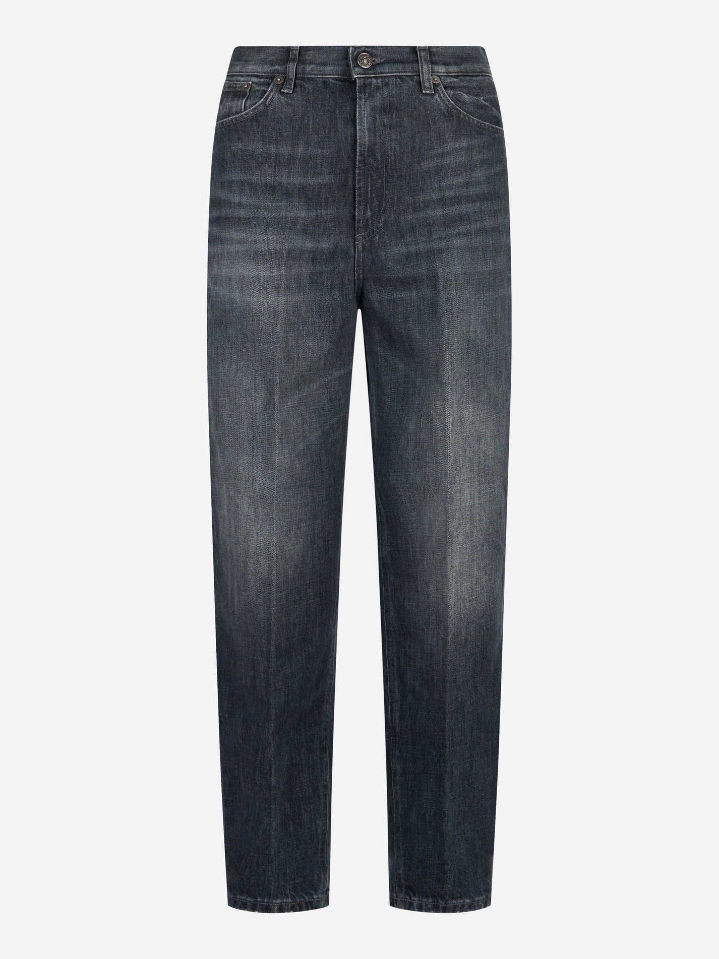 Jeans Bessie Dondup grigio con taglio loose fit - fronte