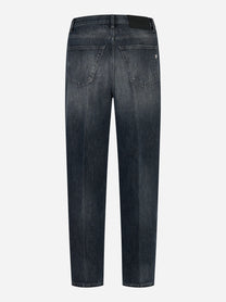 Jeans Bessie Dondup grigio con salpa e tasche posteriori - retro