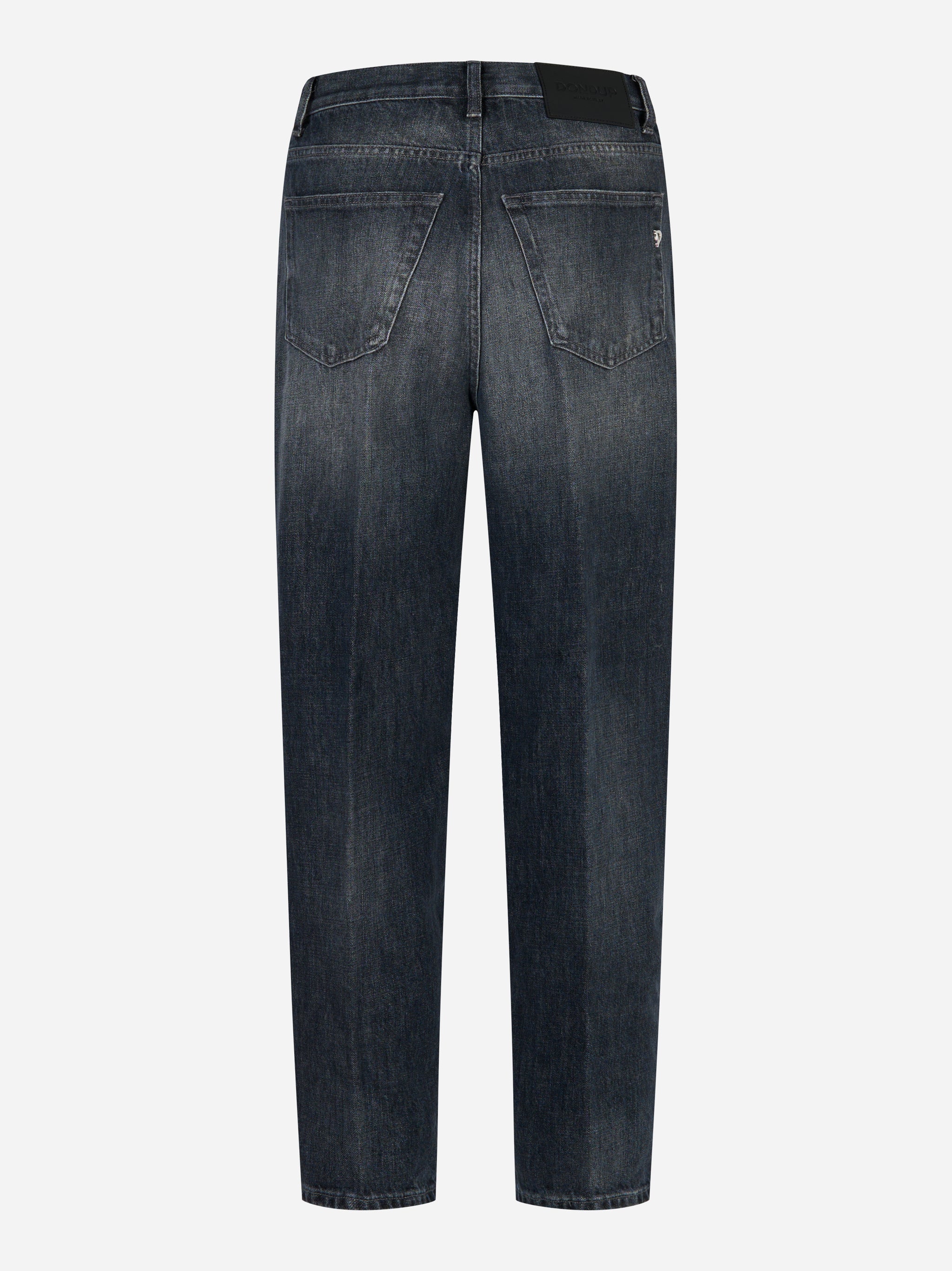 Jeans Bessie Dondup grigio con salpa e tasche posteriori - retro