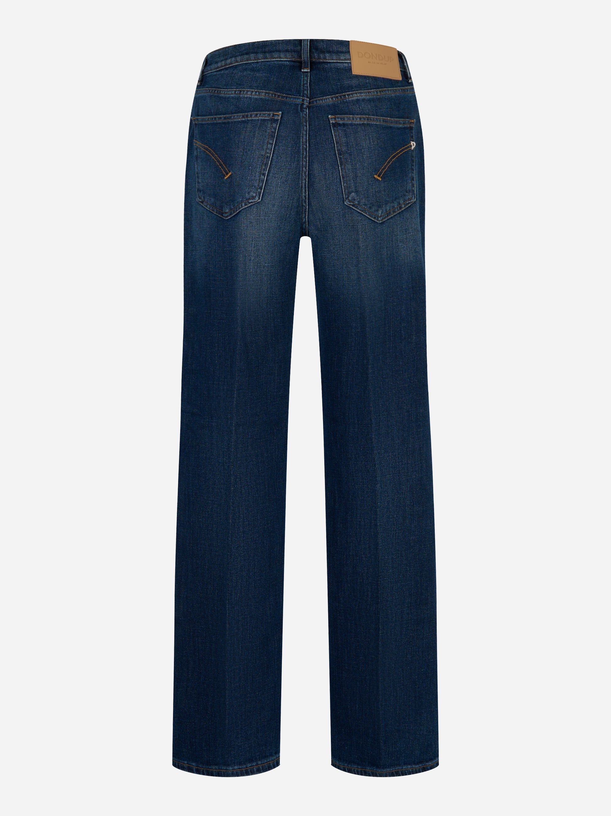 Retro jeans Dondup Francine con tasche e label in pelle