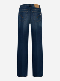 Retro jeans Dondup Francine con tasche e label in pelle