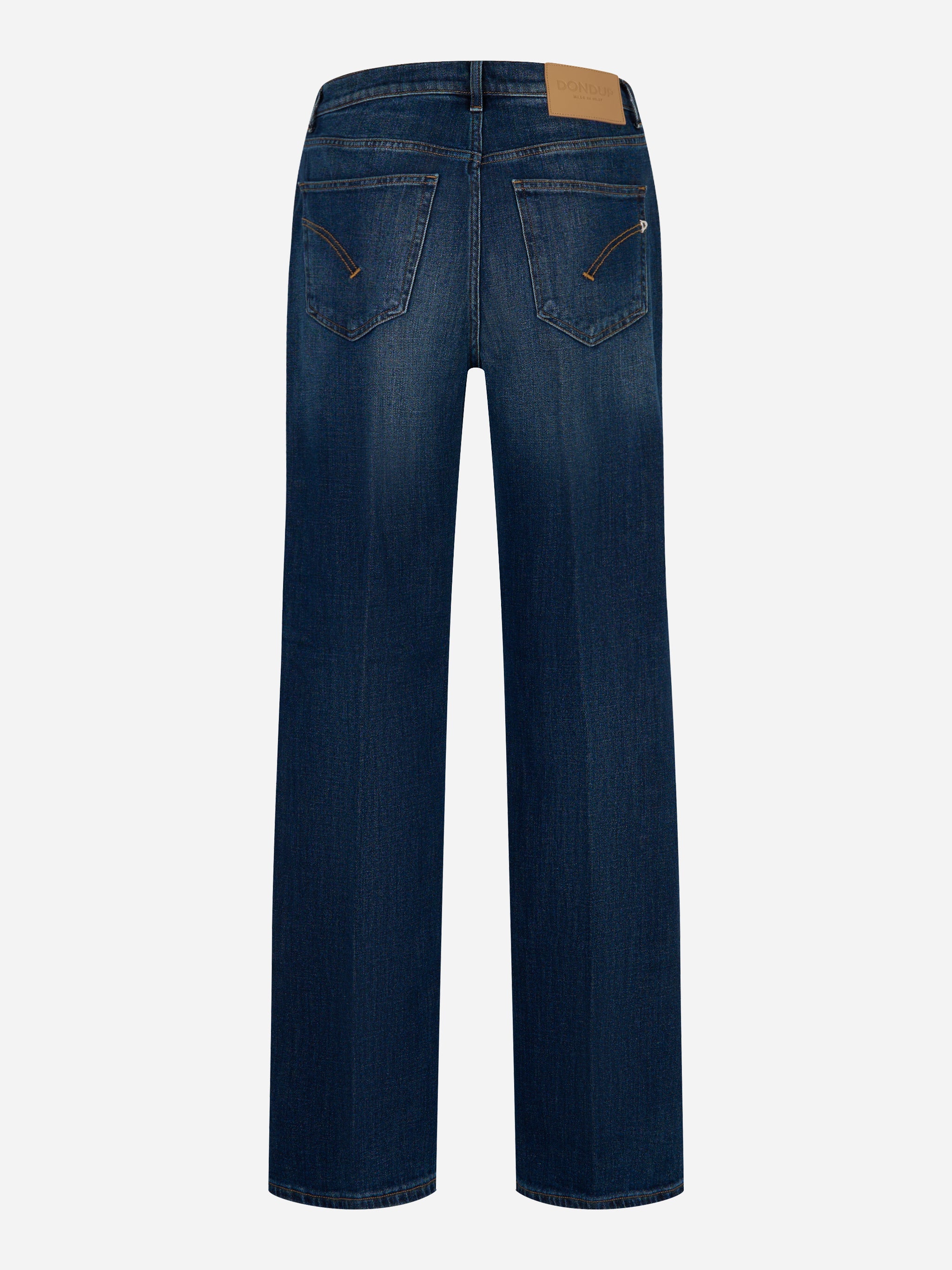 Retro jeans Dondup Francine con tasche e label in pelle