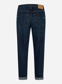 Jeans Icon in denim blu scuro con tasche posteriori e salpa Dondup vista retro