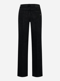 Retro dei jeans Jacklyn Dondup neri con tasche applicate e dettaglio logo