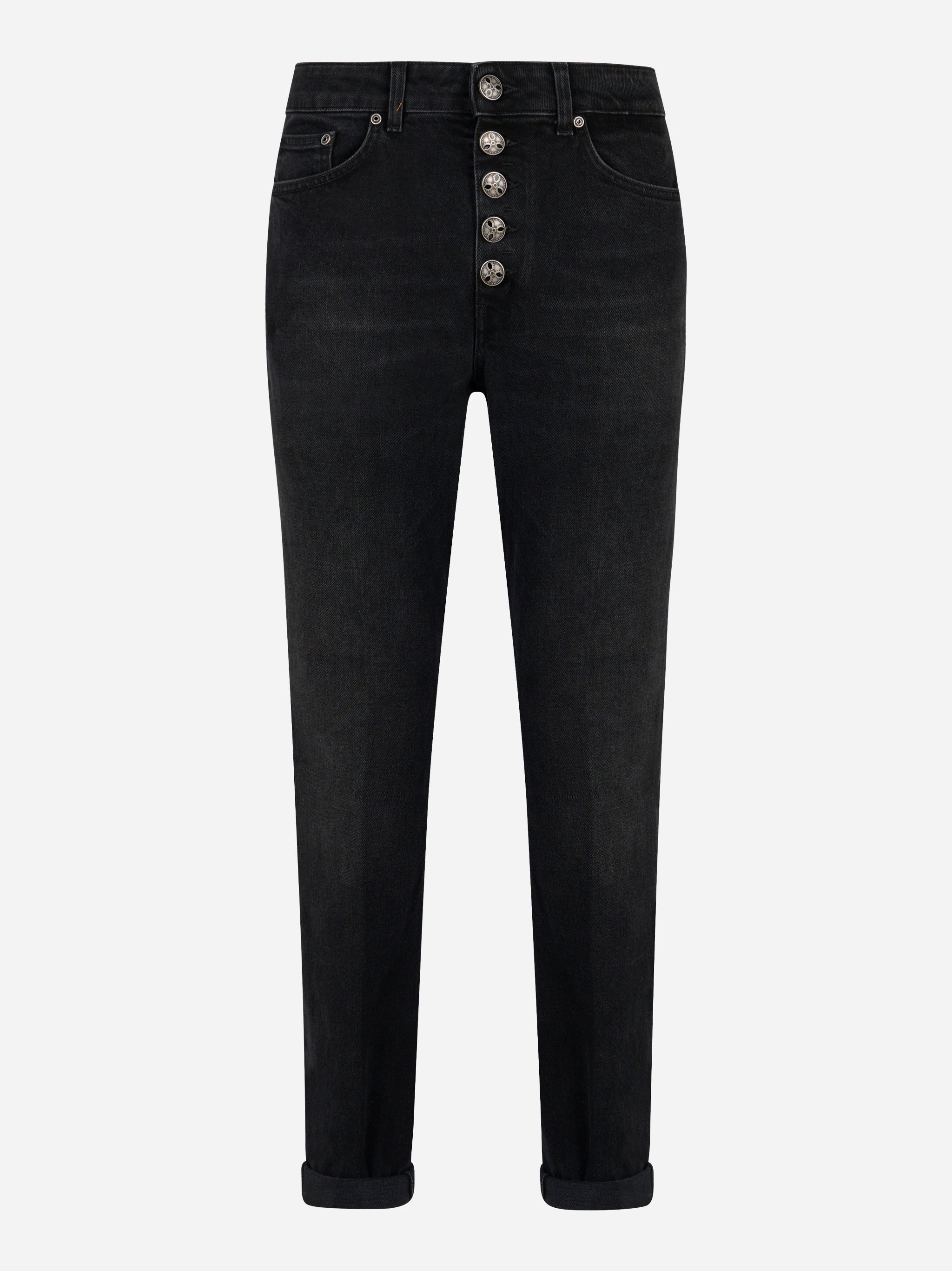 Jeans neri vita alta con bottoni DONDUP