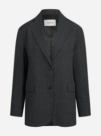 Blazer monopetto gessato grigio - vista frontale